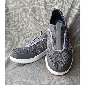 Lands' End Womens Gray Wedge Active Sneakers Size 9.5B
